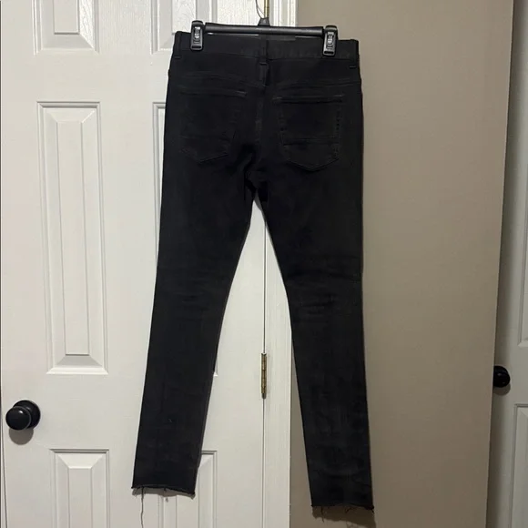 PacSun Black Biker Panel Stacked Skinny Jeans | 28x30 | Raw Hem 🖤 - Picture 5 of 8